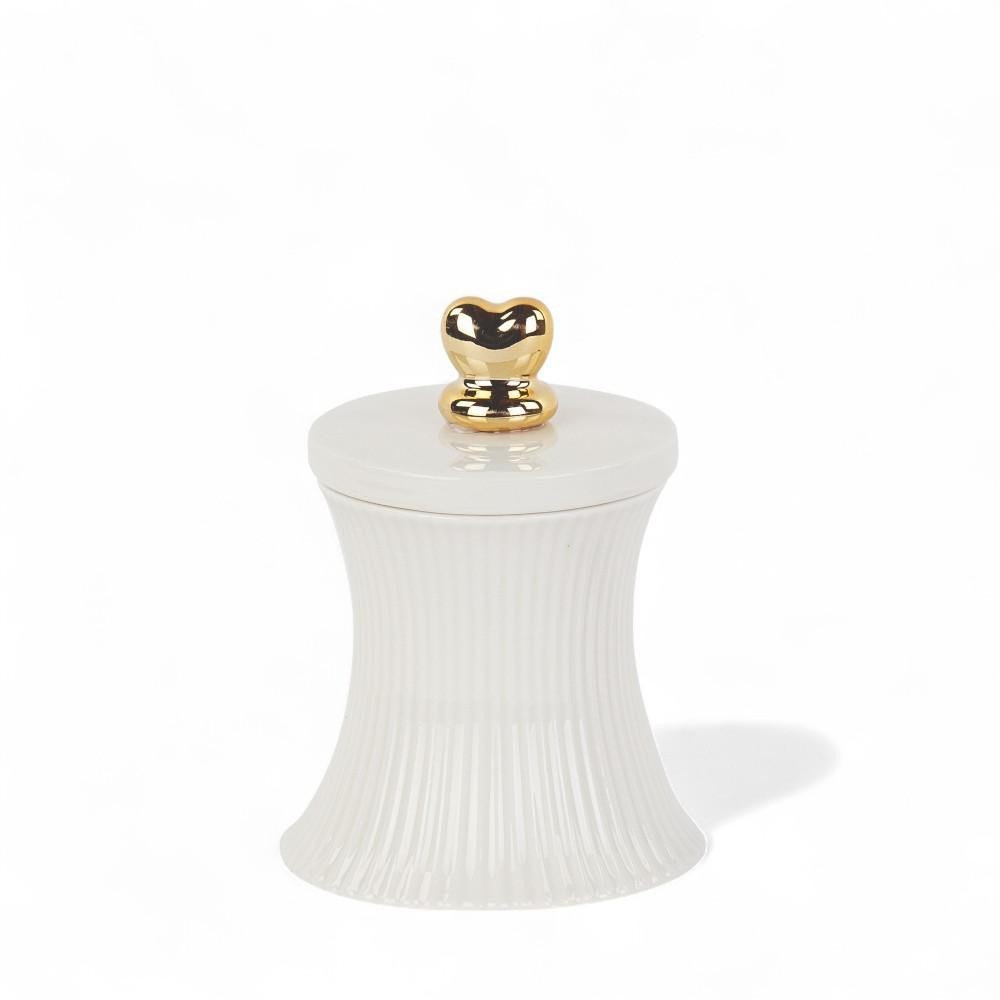 CANDELA PLISSE BIANCA CON SCATOLA